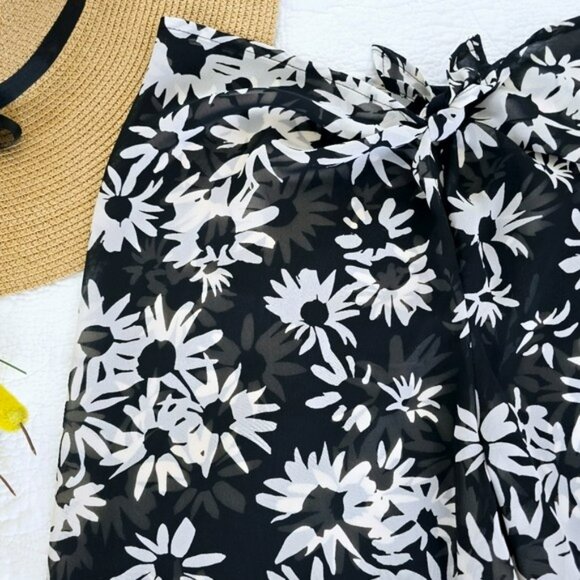 Victoria's Secret Sheer Pants Size Small Beach Swim Coverup Black White - Picture 9 of 15